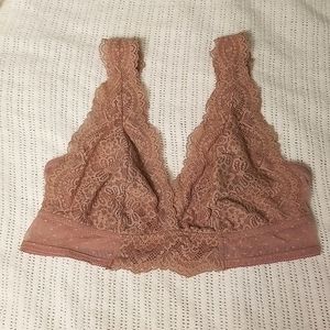 Pinkish tan lace bralette